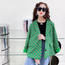 Girls Baby's Kids Coat Jacket Outwear  Plaid Spring Autumn Overcoat  Children's Clothing green