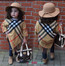 Modern Child Plaid Poncho With Fringe Toddler & Girls