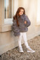 COOLKIDSBKLYN-CHILDREN-TEEN- LUXURIOUS FOX FUR COAT IN GRAY