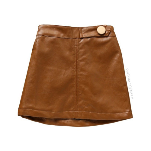 Sarahi Chic Faux-Leather skirt - COOL KIDS BKLYN BOUTIQUE LLC