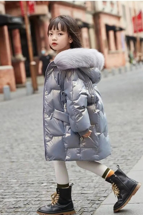 KYLA LONG DOWN COAT Faux Fur Hooded Parkas TODDLERS & tweens - COOL ...