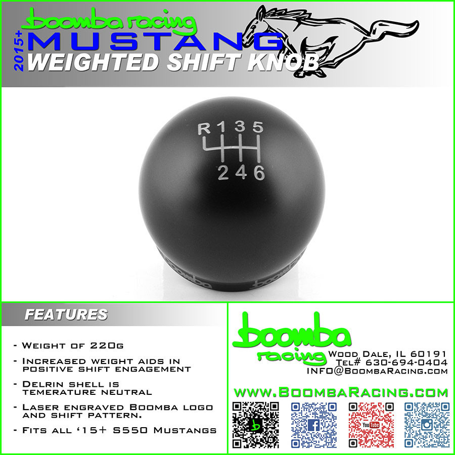 S550 MUSTANG SHIFT KNOB Boomba Racing, Inc.