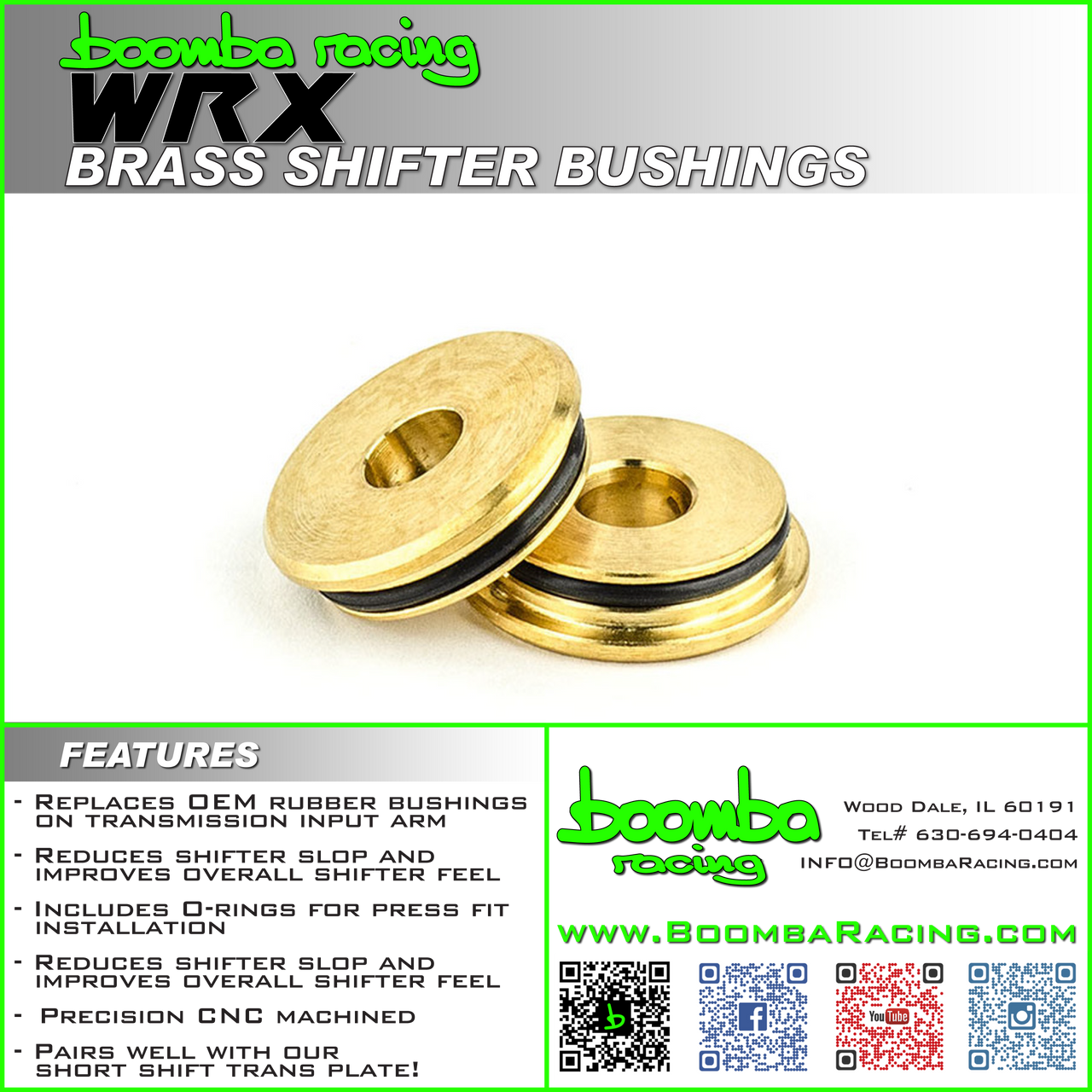 2015+ WRX Brass Shifter Bushing Boomba Racing, Inc.