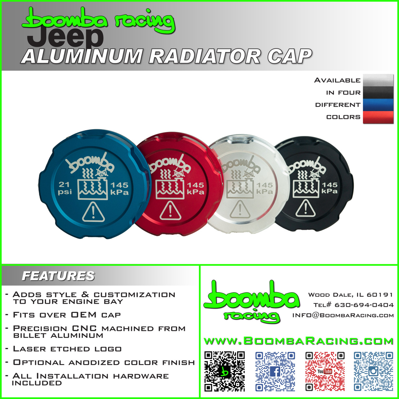 JEEP ALUMINUM RADIATOR CAP