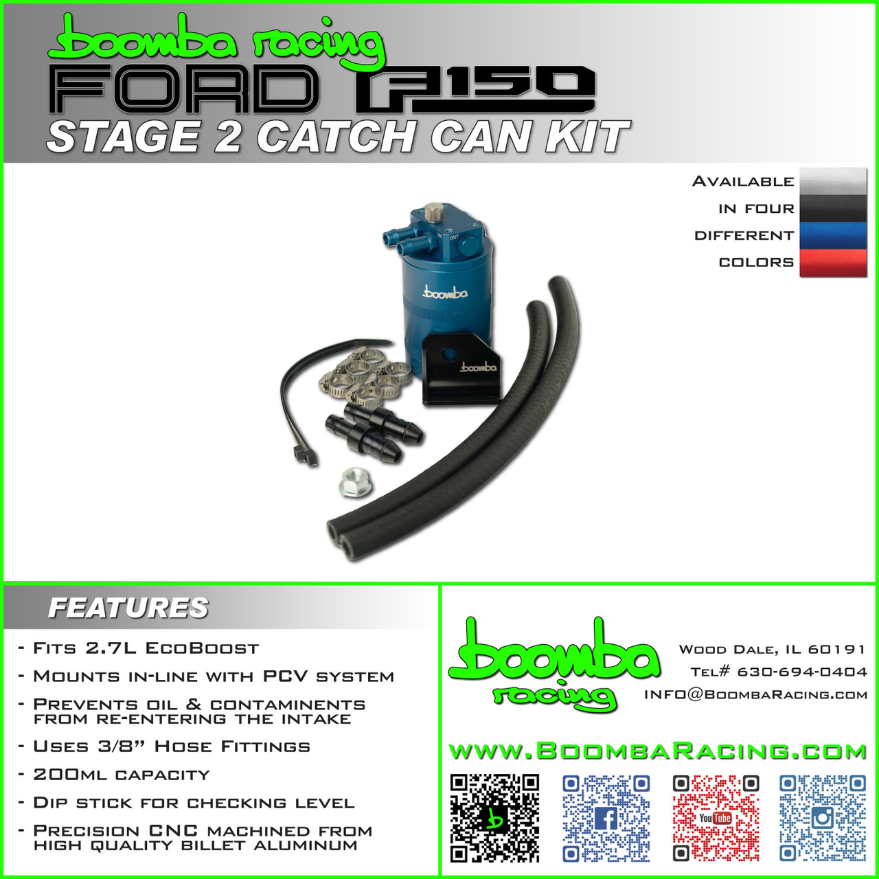 F-150 STAGE 2 CATCH CAN KIT - Boomba Racing, Inc.