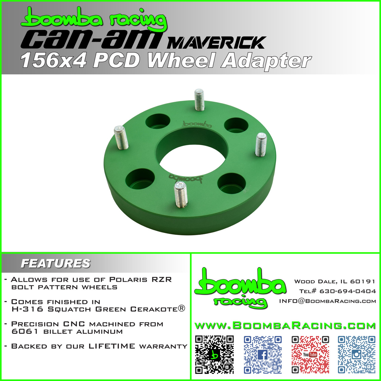 CAN-AM 156x4 BOLT PATTERN WHEEL ADAPTER (set of 4)