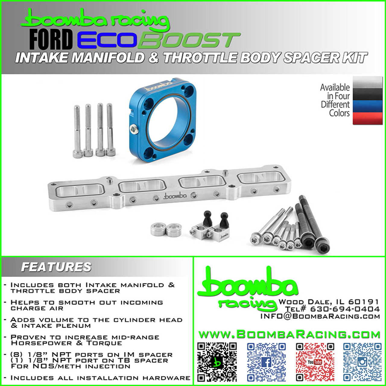 Boomba Racing Focus Fusion Throttle Body Spacer