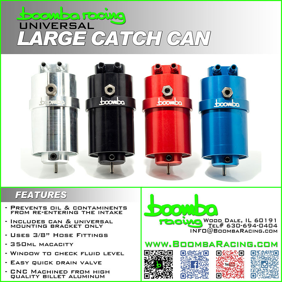 Universal Large Catch Can - Boomba Racing, Inc.