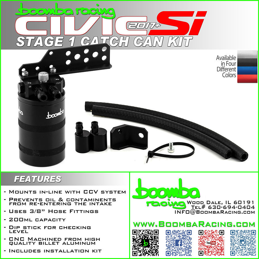CIVIC X SI STAGE 1 CATCH CAN KIT - Boomba Racing, Inc.