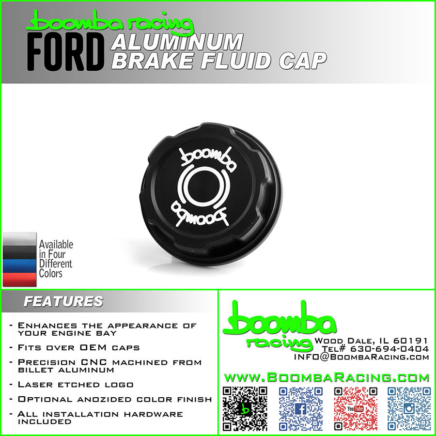 FORD BRAKE FLUID RESERVOIR CAP COVER Boomba Racing, Inc.