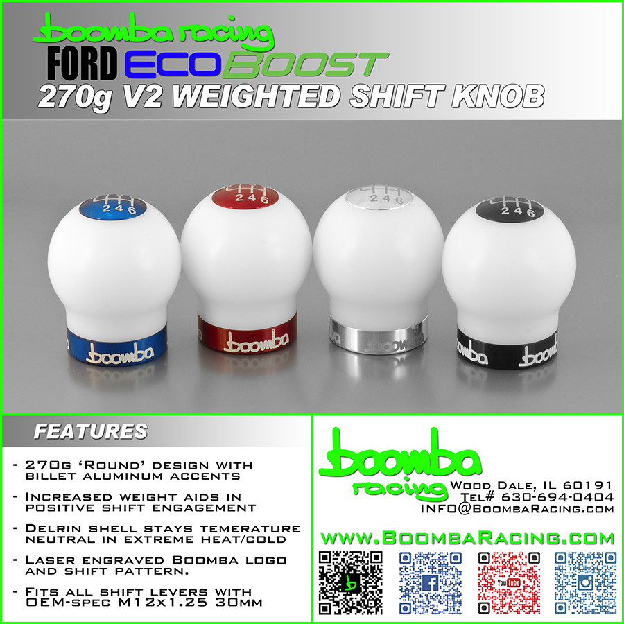 FORD 270G SHIFT KNOB WHITE Boomba Racing, Inc.
