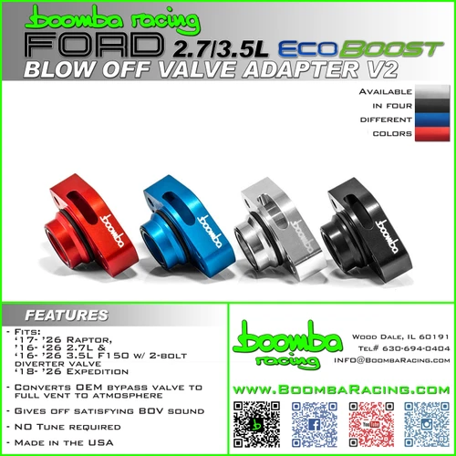 Ford EcoBoost V6 Blow Off Valve (BOV) Adapter V2