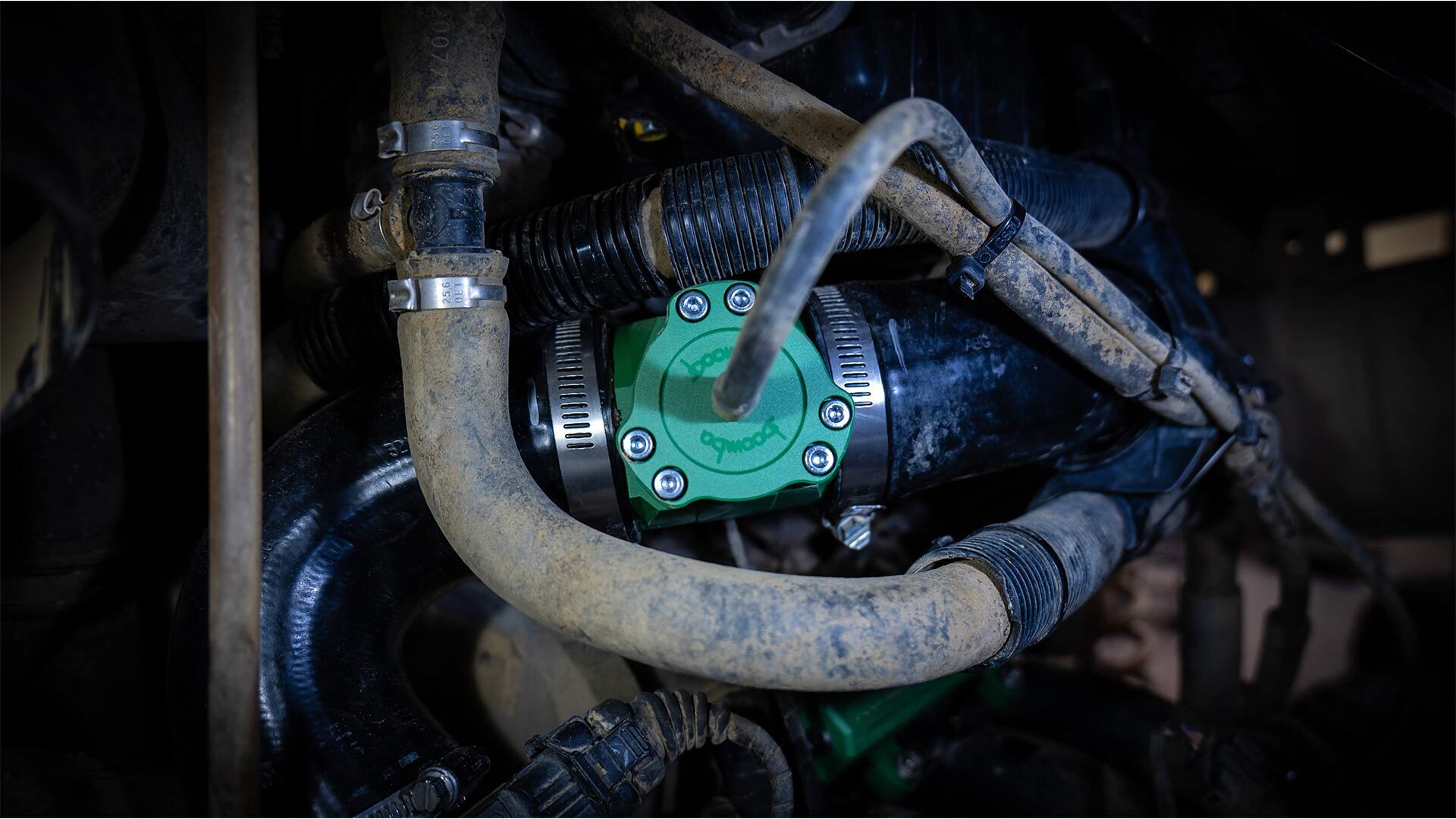 Offroad vehicle shown with Boomba Blow Off Valve Installed