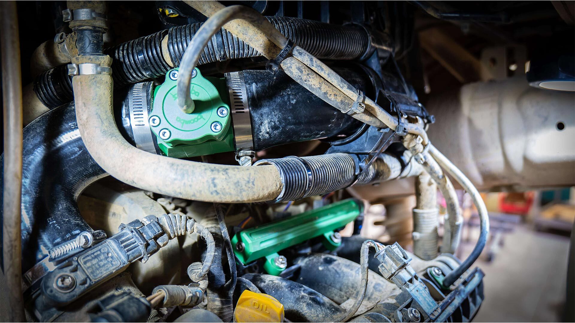 Offroad vehicle shown with both BOV and Fuel Rail 