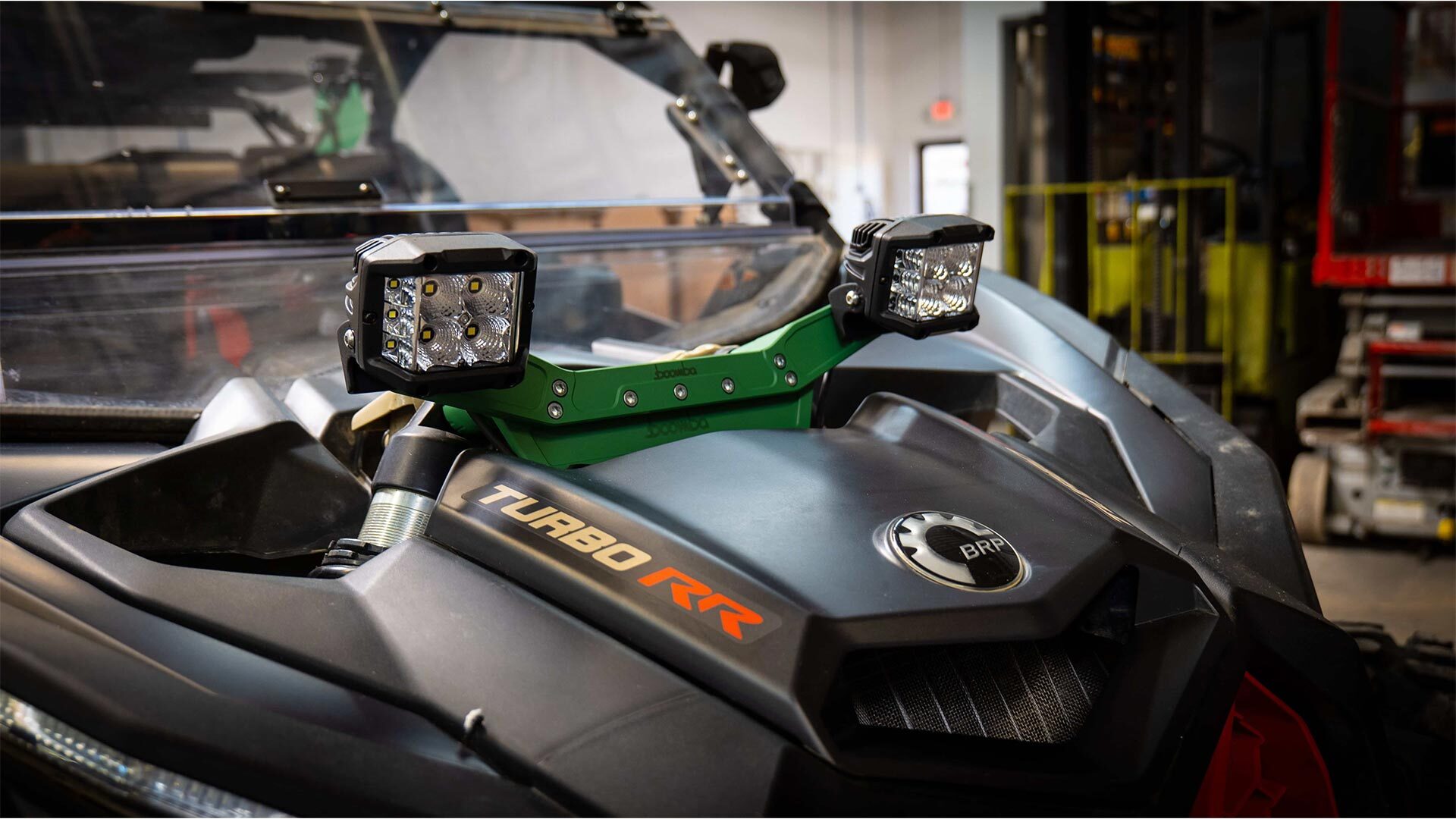 Insterior view of CAN-AM Maverick with Boomba pistol grip