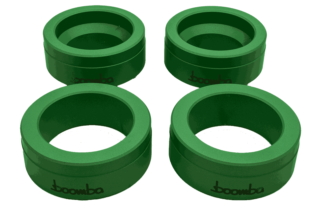 Three inch lift kit for RZR shown in green color