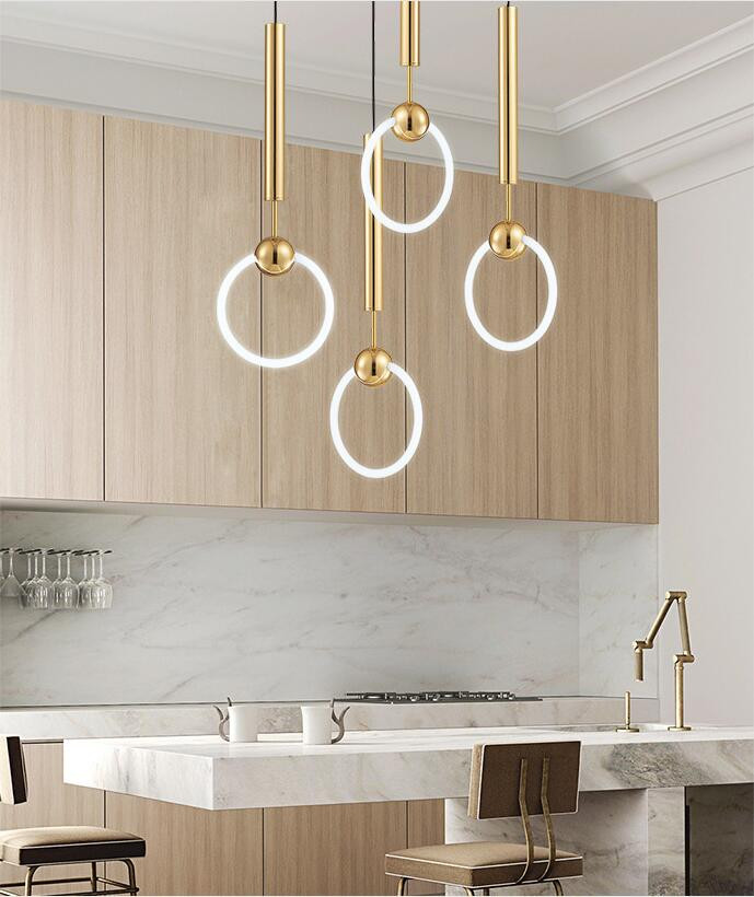 Gold & Glass Tube Pendant Light PEN00366 AL MASAH CRYSTAL CO.