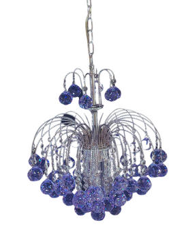 PD-40/D40 45H CHROME PURPLE Metal Crystal Chandelier lighting