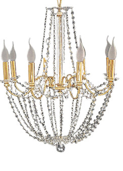 9018/8 GOLD/C Metal Crystal Classic Chandelier Indoor/Living room/Bedroom Lighting