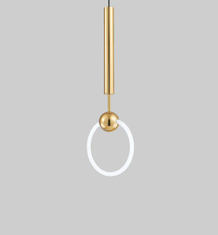 Gold & Glass Tube Pendant Light - PEN00366
