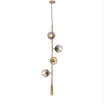 Gold Smoky Glass Pendant Light - PEN00379