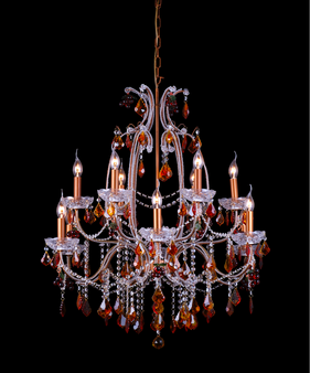 129-12 Light Multi-Colored Crystal Chandelier