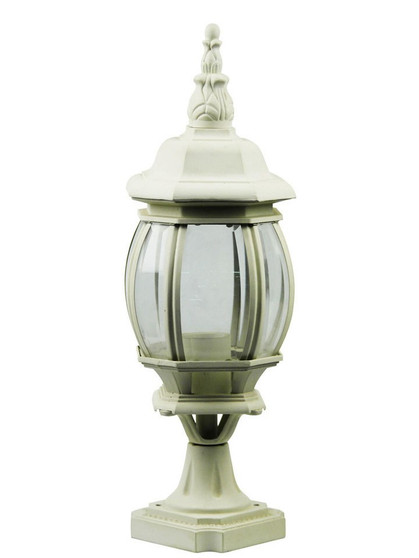 OUT00063 - Al Masah Crystal White Pumpkin Outdoor Pillar Lamp
