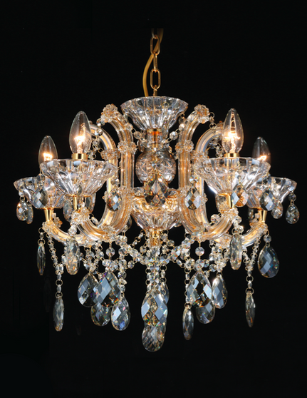 CHA00814 10424/D550 H460 5L GD CH Al Masah Crystal Gold Chandelier - CHA00814