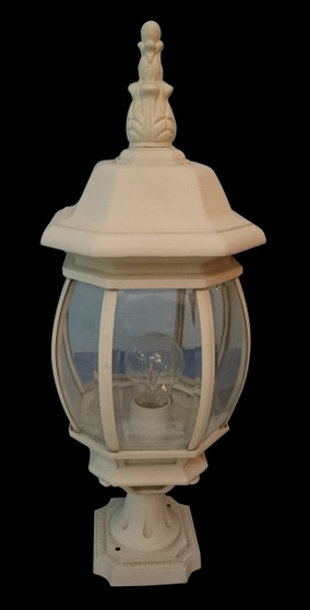 DF 5003 Glass White Outdoor Post Light