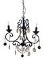 SD-121-66764/3/CR Metal Crystal Black Chandelier Lightning