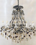 MD-4015/12/CR Metal Crystal Black Chandelier Lightning