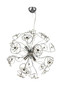 377/3+3 CHROME S Metal Crystal Silver Chrome Chandelier Lighting