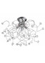 312/3PL CHROMO S Metal Crystal Silver Ceiling Lighting