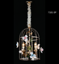 Ceramic Flower Bird Cage Style Chandelier Light - CHA01239