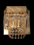 675-1 Light Crystal Gold Sconce
