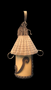 J2649-1 Light Wrought Iron with Glass Sconce