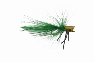 Panfish Popper - Olive body/Black legs