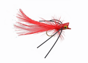 Panfish Popper - Red body/Black legs
