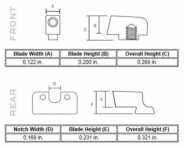 Trijicon HD XR Night Sight Set OrangeFront Outline for Glock Models 20, 21, 29, 30, 36, 40, and 41