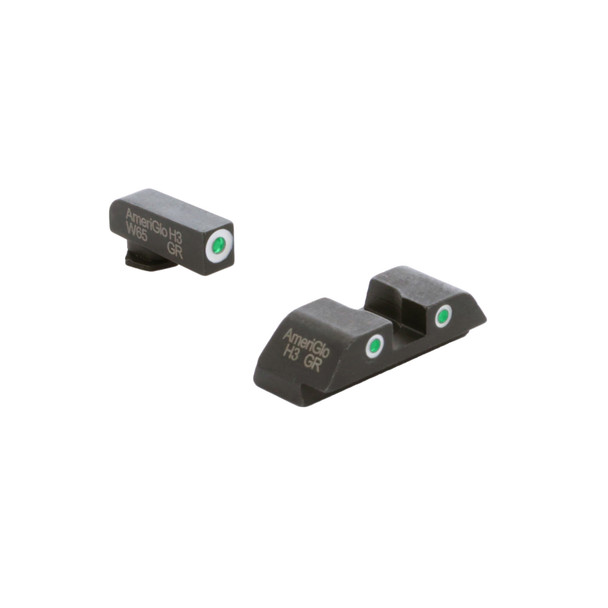 AmeriGlo +0 Classic Night Gr/Gr Fits Gen 1-5 G17 19 22 23 24 26 27 33 34 35