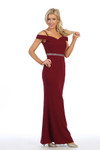 Celavie 6395-L Cold Shoulder Off Shoulder Strap Dress