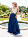 Clarisse 3465 Iridescent Beaded Bodice Sleeveless Dress