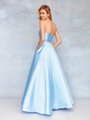 Clarisse 3739 Mikado Straight Across Strapless A-Line Dress