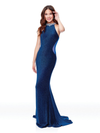 Clarisse 3745 Jersey Embellished Halter Neckline Long Dress
