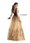 Clarisse 5104 Mikado Bodice Plunging V-neck Ball Gown