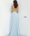 JVN by Jovani JVN4410 Jeweled Illusion Bodice Chiffon Gown