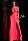 JVN by Jovani JVN68314 Embellished Deep V-Neck A-Line Dress