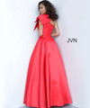 JVN by Jovani JVN4355 Bow Accented One Shoulder Ballgown