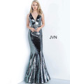 JVN by Jovani JVN02721 V-neck Sleeveless Fitted Long Dress