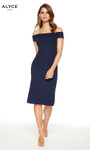 Alyce Paris 27343 Textured Jersey Off The Shoulder Dress
